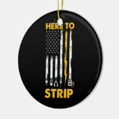 メンス電気技師の米国国旗を取り除くためにここに セラミックオーナメント (左)