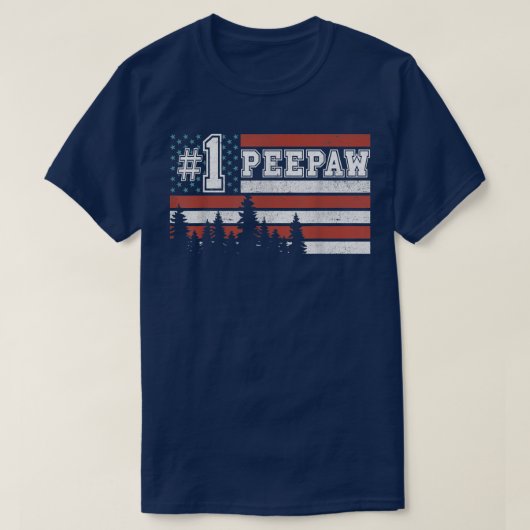 メンス1ピーポーアメリカ国旗7月4日ヴィンテージfa tシャツ (デザイン正面)