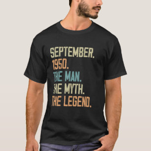 メンス1950年9月の男の神話レジェンド誕生日73 Y Tシャツ