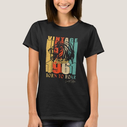 メンス1961年10月61歳ライオン61誕生日 Tシャツ (正面)