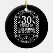 メンス30歳の誕生日ヴィンテージBday 30歳の男性フー セラミックオーナメント (裏面)