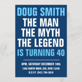 メンス30/40/50/60誕生日パーティーへの招待 招待状