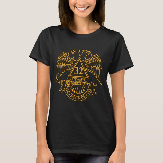メンス32度マソニックスコティッシュライトウィングダウン Tシャツ (正面)