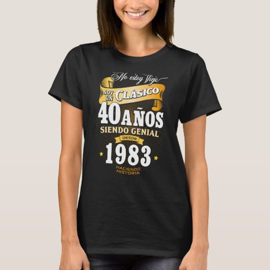 メンス40歳の誕生日男性へギフトスペインのinレガロ tシャツ (正面)