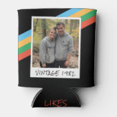 メンス40th誕生日ヴィンテージ1982ストライプのクーラーボックス 缶クーラー (正面)