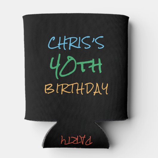 メンス40th誕生日ヴィンテージ1982ストライプのクーラーボックス 缶クーラー (裏面)