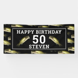 メンス50thバースデーパーティーベース魚釣り パーソナライズされた 横断幕