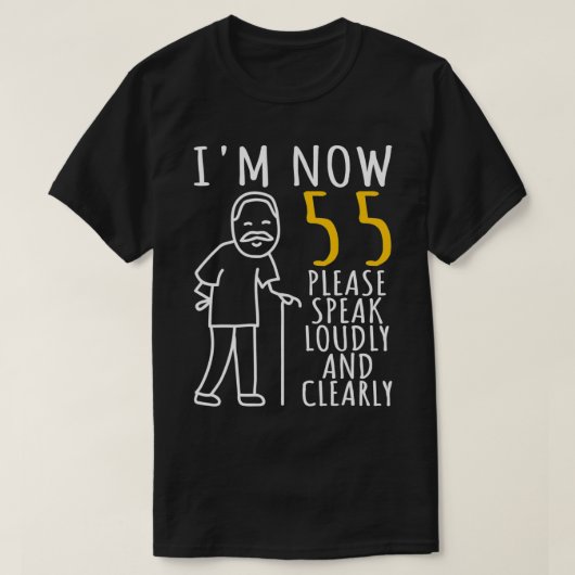 メンス55誕生日今55歳 Tシャツ (デザイン正面)