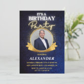 メンス56th誕生日招待状エレガントシック 招待状 (スタンド正面)