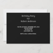 メンス60歳の誕生日パーティチェスセットドリンク 招待状 (裏面)