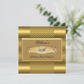 メンス60thバースデーパーティー金ゴールドメタルマン2 招待状 (スタンド正面)