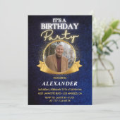 メンス80th誕生日招待状エレガントシック 招待状 (スタンド正面)