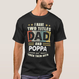 メンス・イは2つのタイトルパパとポパの父の日を持つ Tシャツ