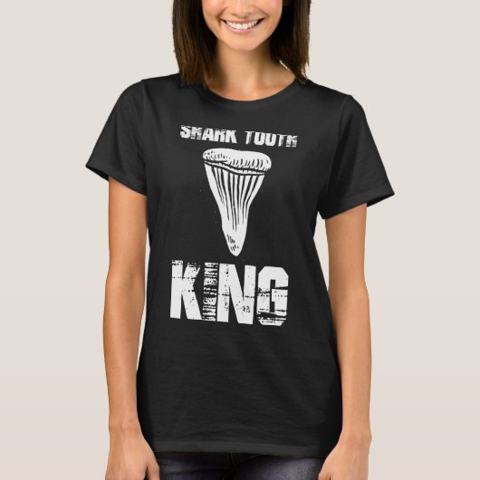 メンス・ジュラシック化石採掘世界サメ歯K Tシャツ (正面)