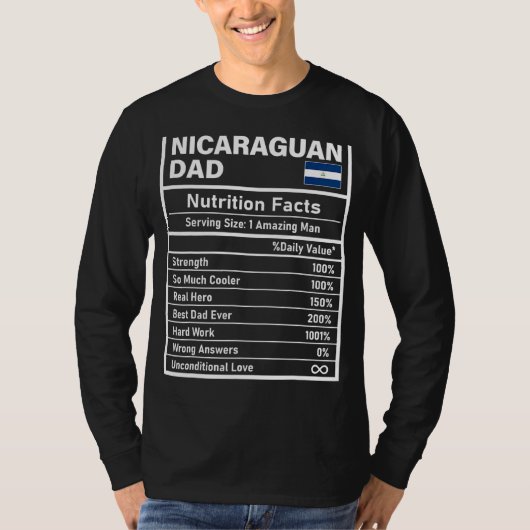 メンス・ニカラグアパパ栄養事実父の日N Tシャツ (正面)