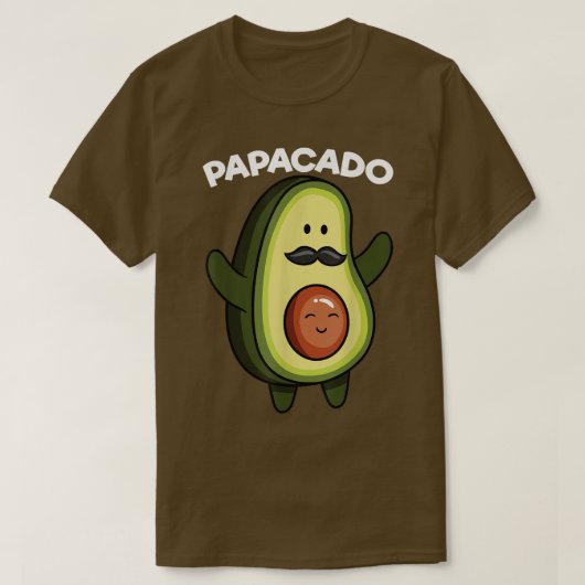 メンス・パパカドおもしろい・アボカド妊娠発表 Tシャツ (デザイン正面)