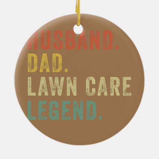 メンス・ファーザーズ・デイ・ガーデニング・おもしろいギフト気に芝生 セラミックオーナメント (裏面)