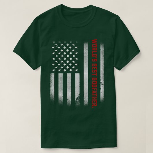 メンス・ファーザーズ・デイ・ギフトTeeワールドの神最高の父 Tシャツ (デザイン正面)