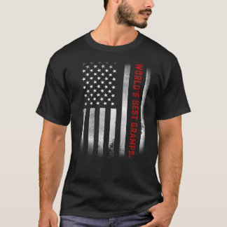 メンス・ファーザーズ・デイ・ワールド最高の・グランプ・エバー・アメリカ・フラ Tシャツ