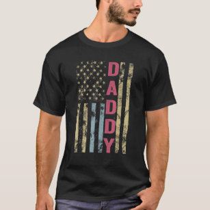 メンス・ファーザーズ・デイDaddy American国旗7月Mの4日 Tシャツ