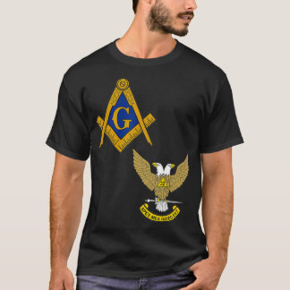 メンス・メイソン・スコティッシュ・ライト・スプリットTシャツ・メイソニック・ティー Tシャツ