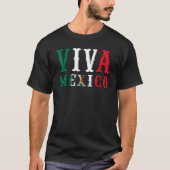 メンス・メキシコ国旗Vivaメキシコ独立記念日 Tシャツ (正面)