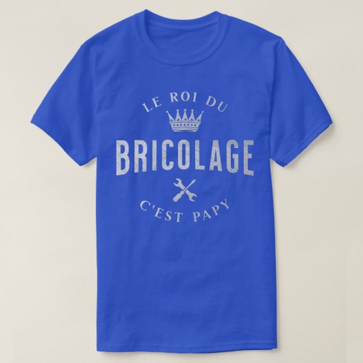 メンスPapy roi du bricolageのユーモアはペールcadを与える Tシャツ (デザイン正面)