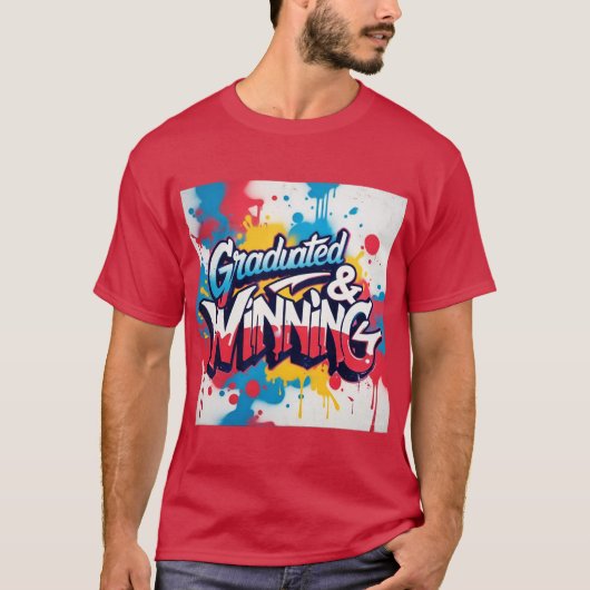 メンスTシャツ「卒業&勝利」 Tシャツ (正面)