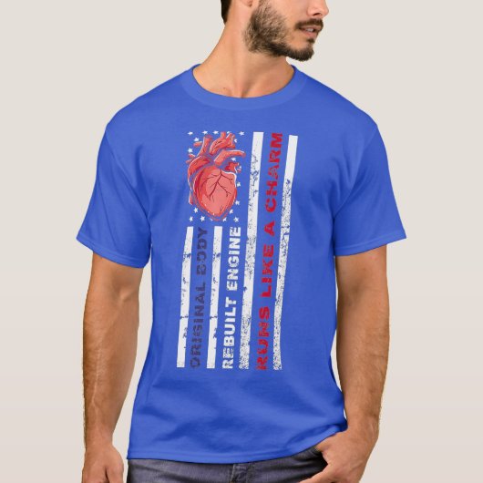 メンスUSAアメリカ国旗 – 整備士オープンハート Tシャツ (正面)