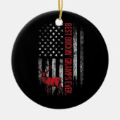 メンスUSAフラッグ最高のバクイン・グランプ・エバー・ディアー セラミックオーナメント (正面)