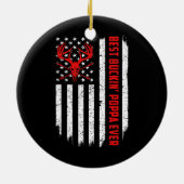 メンスUSAフラッグ最高のバッキンポッパエバーディアー狩り セラミックオーナメント (裏面)