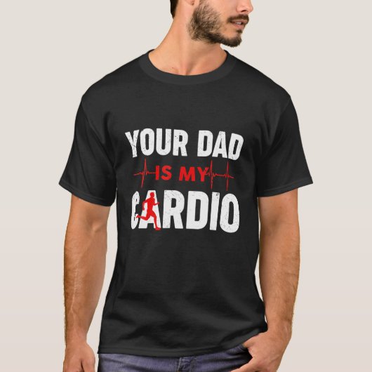 メンズあなたのパパは私の心臓病 Tシャツ (正面)