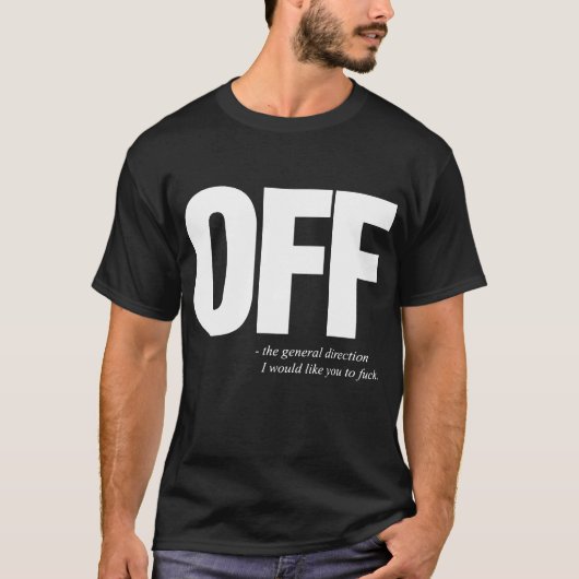 メンズおもしろいで攻撃的なTシャツを離れて Tシャツ (正面)