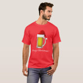 メンズおもしろいなBeeryクリスマスビールTシャツ Tシャツ (正面フル)