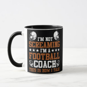 メンズおもしろいはアメリカンフットボールのコーチだ マグカップ