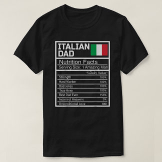 メンズおもしろいイタリアンパパ栄養事実父D Tシャツ