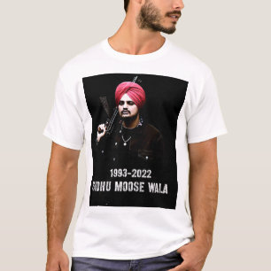 メンズおもしろいインディアンシドゥ5ムースマンワラ俳優 Tシャツ