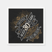 メンズおもしろいウイスキー30歳の誕生日 スタンダードカクテルナプキン (正面)