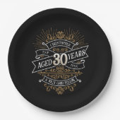 メンズおもしろいウイスキー30歳の誕生日 ペーパープレート (正面)