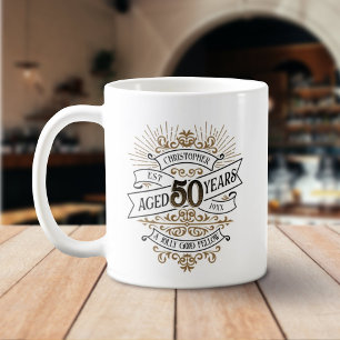 メンズおもしろいウイスキー50誕生日 コーヒーマグカップ