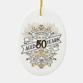 メンズおもしろいウイスキー50誕生日 セラミックオーナメント (正面)