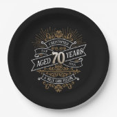 メンズおもしろいウイスキー70誕生日 ペーパープレート (正面)