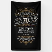 メンズおもしろいウイスキー70誕生日 横断幕 (縦)