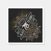 メンズおもしろいウイスキー75誕生日 スタンダードカクテルナプキン (正面)