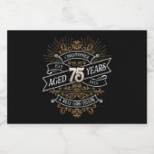 メンズおもしろいウイスキー75誕生日 リキュールボトルラベル (シングルラベル)