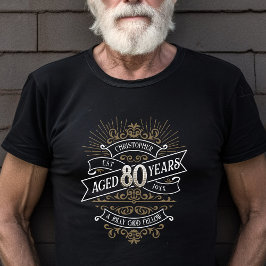 メンズおもしろいウイスキー80誕生日 Tシャツ