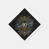 メンズおもしろいウイスキー90誕生日 スタンダードカクテルナプキン (角)