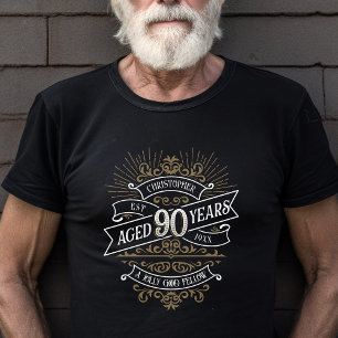 メンズおもしろいウイスキー90誕生日 Tシャツ