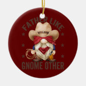 メンズおもしろいカウボーイグランドパファーザー格言パン セラミックオーナメント (正面)