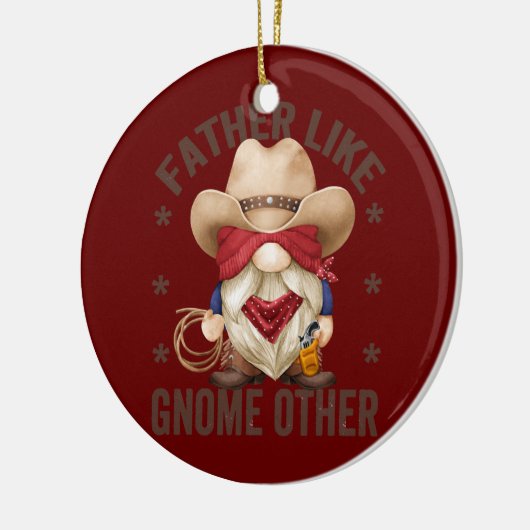 メンズおもしろいカウボーイグランドパファーザー格言パン セラミックオーナメント (左)